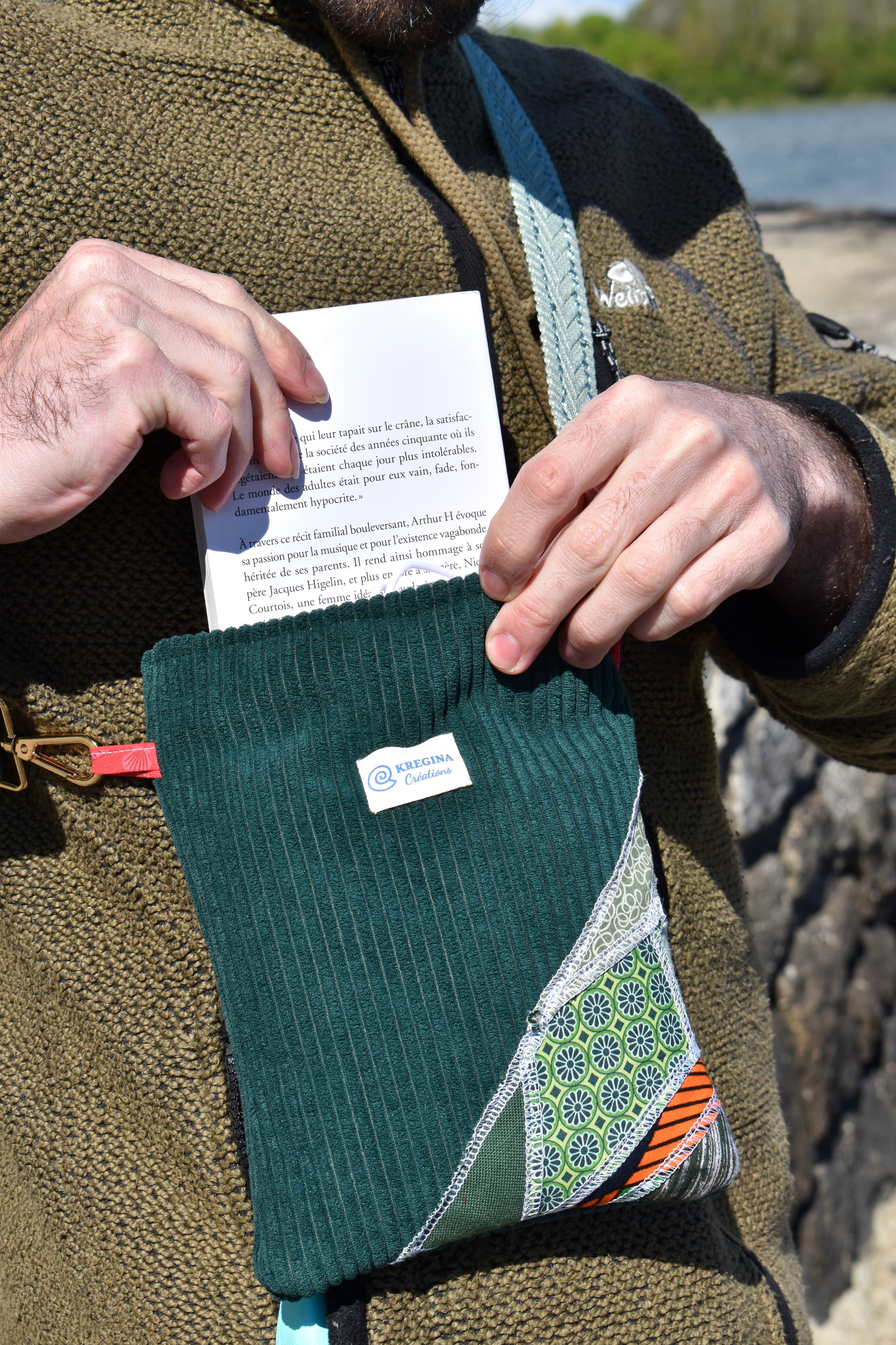 Pochette à livre format poche - Vert sapin