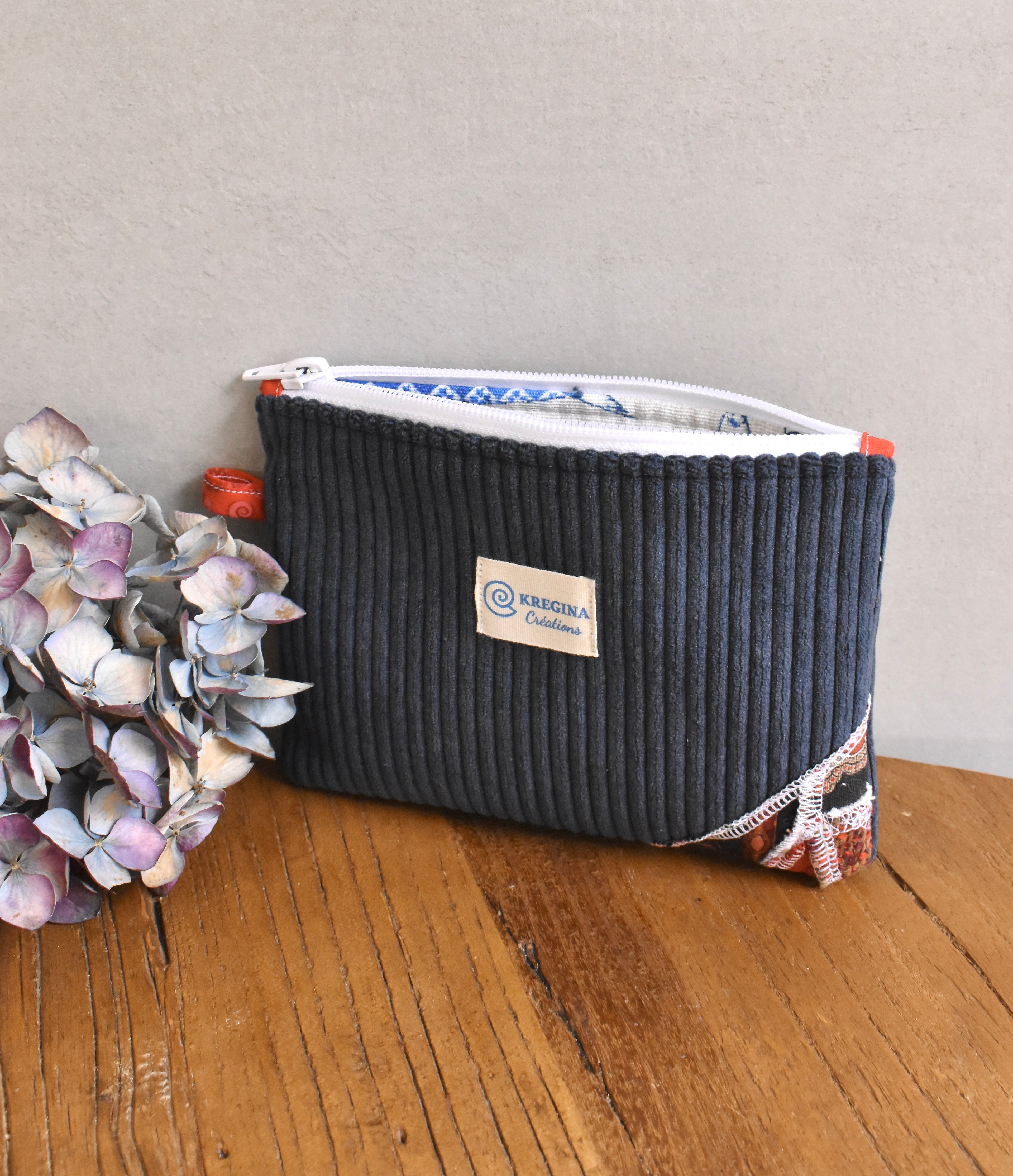 Pochette plate - Bleu jean
