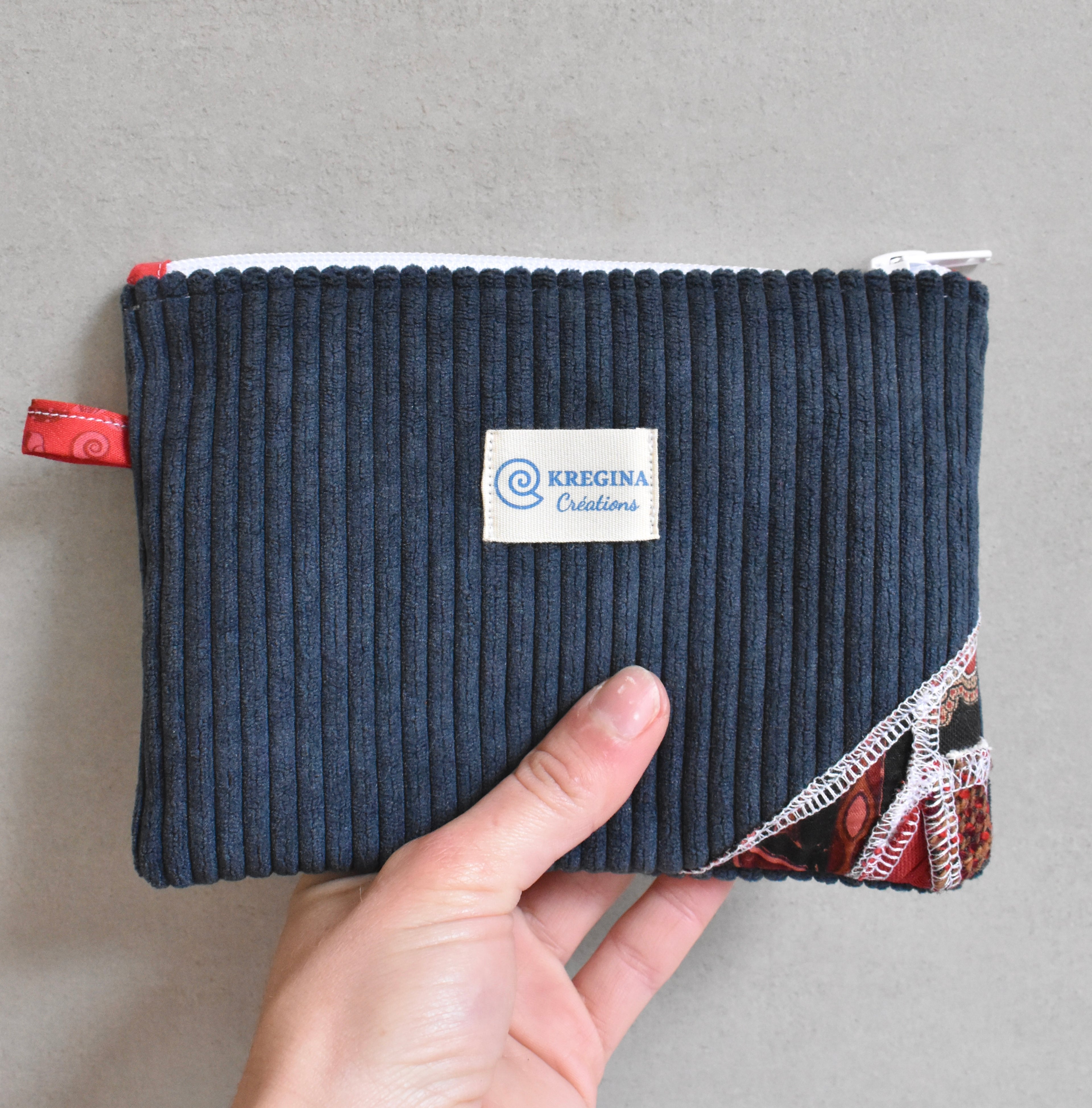 Pochette plate - Bleu jean