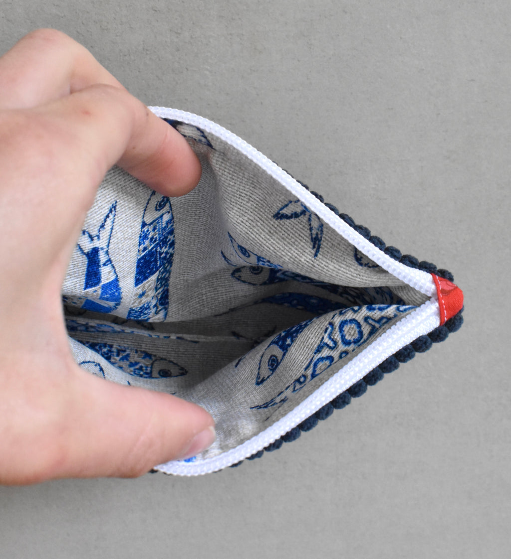 Pochette plate - Bleu jean