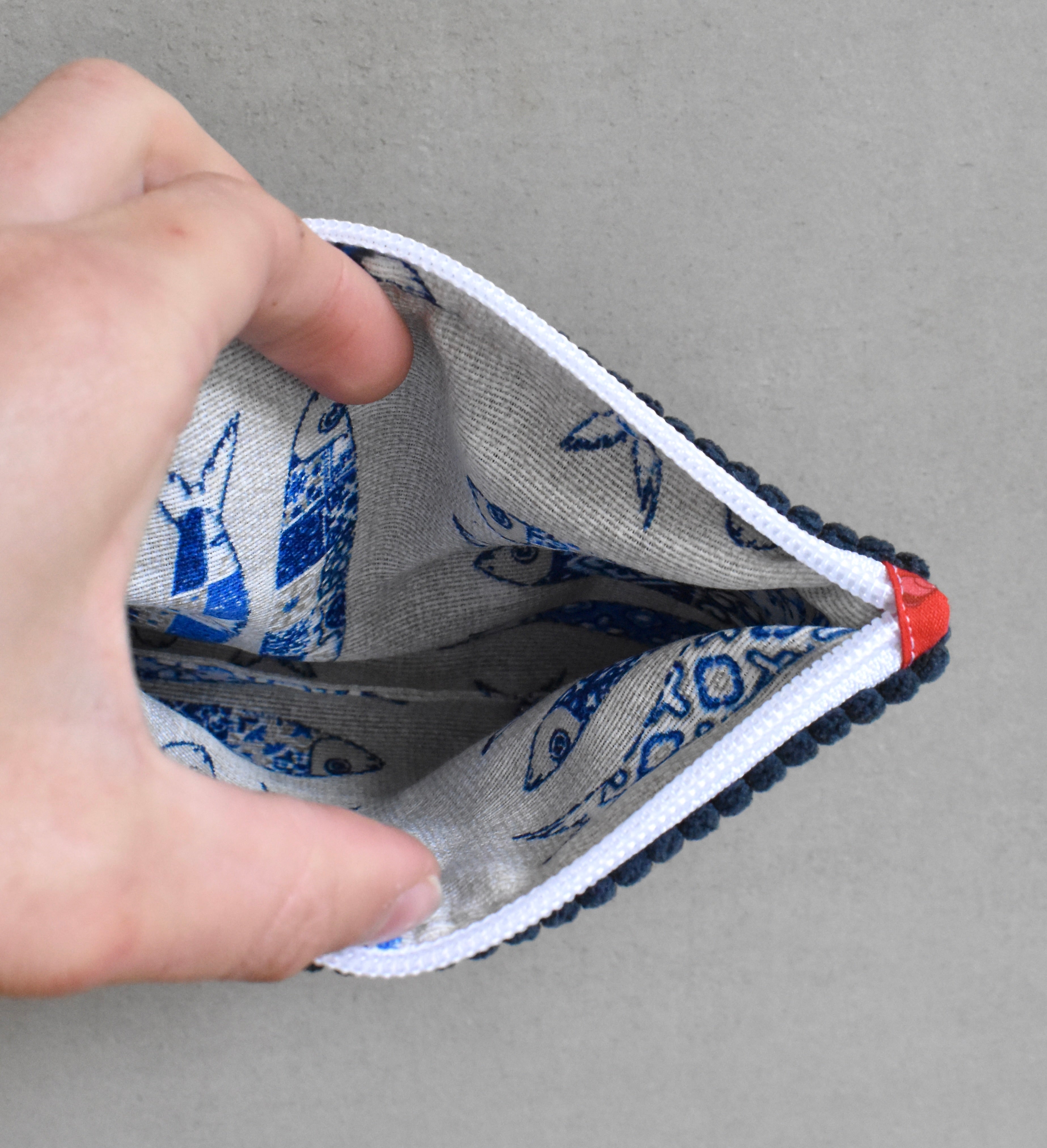 Pochette plate - Bleu jean