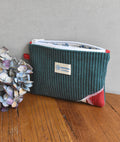 Pochette plate - Bleu canard