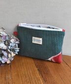 Pochette plate - Bleu canard
