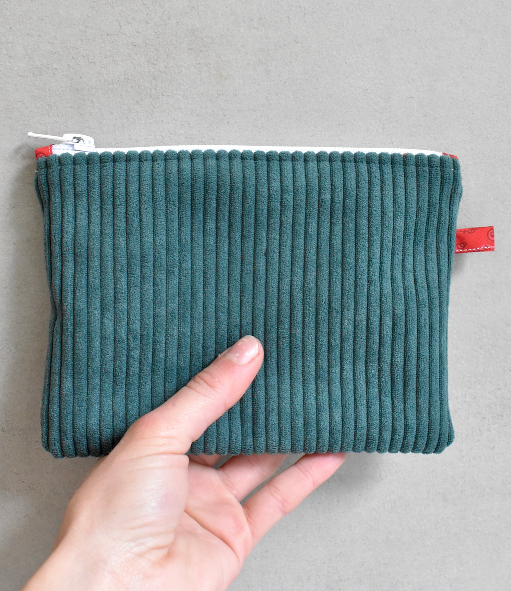 Pochette plate - Bleu canard
