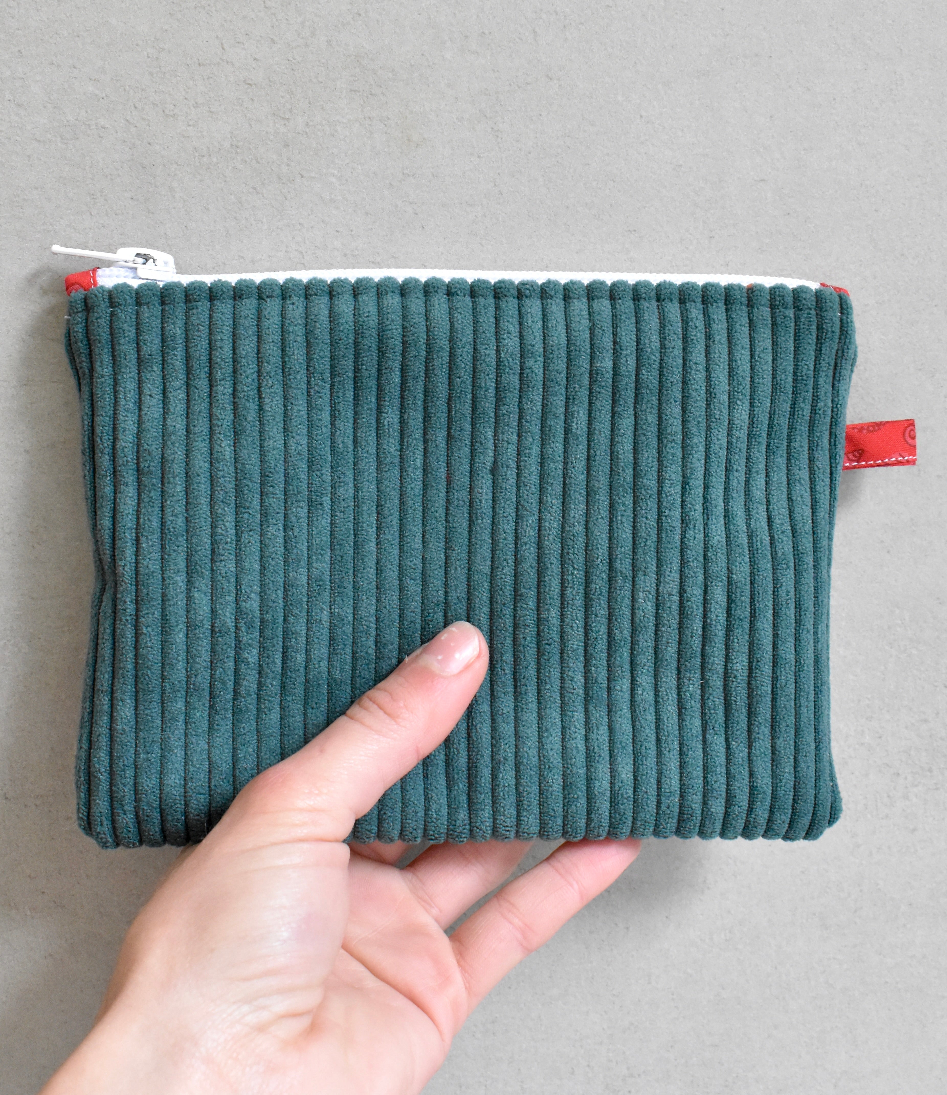 Pochette plate - Bleu canard