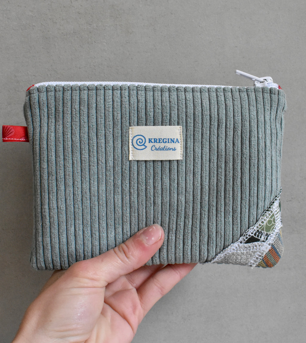 Pochette plate - Bleu gris