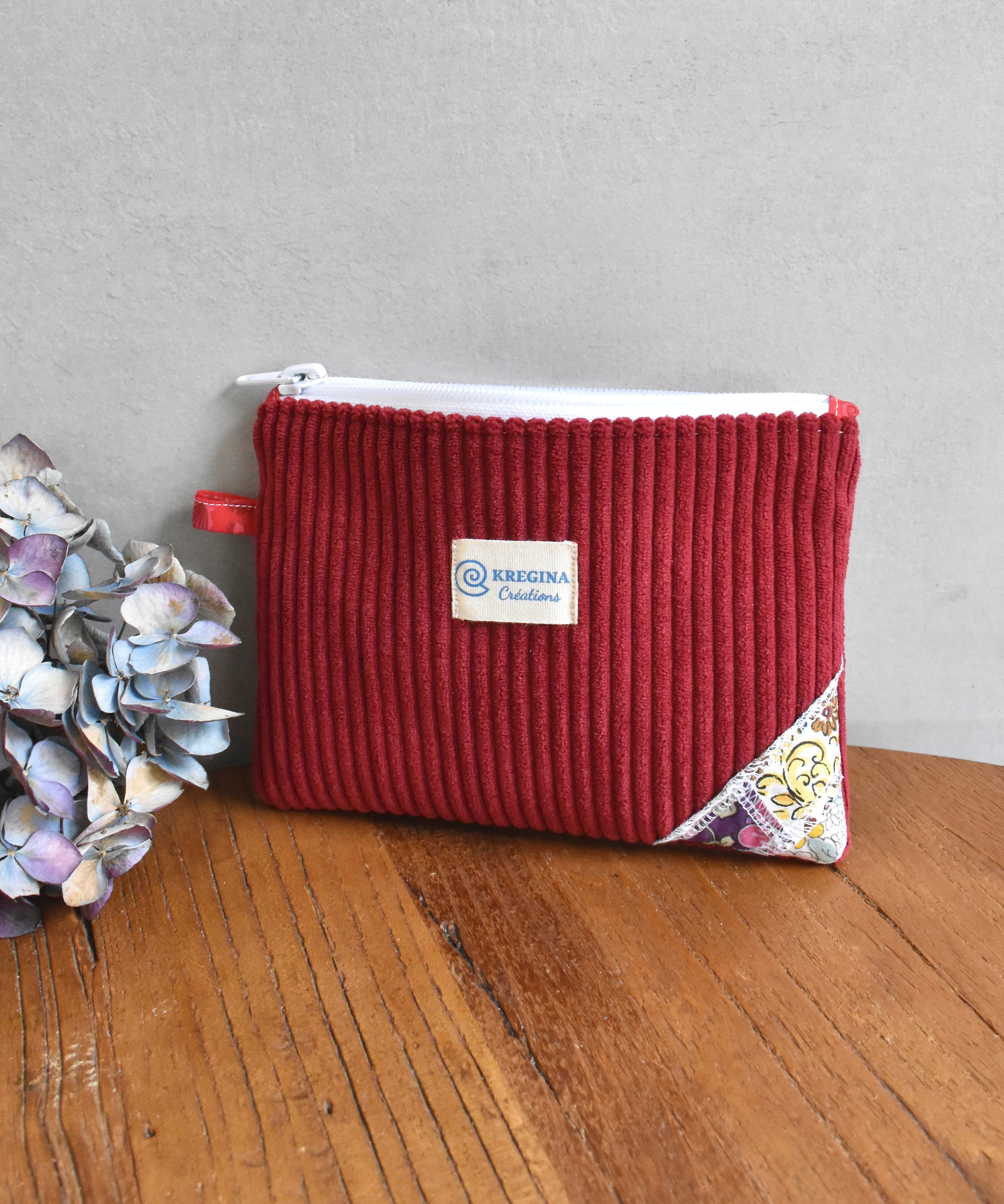 Pochette plate - Rouge bordeau