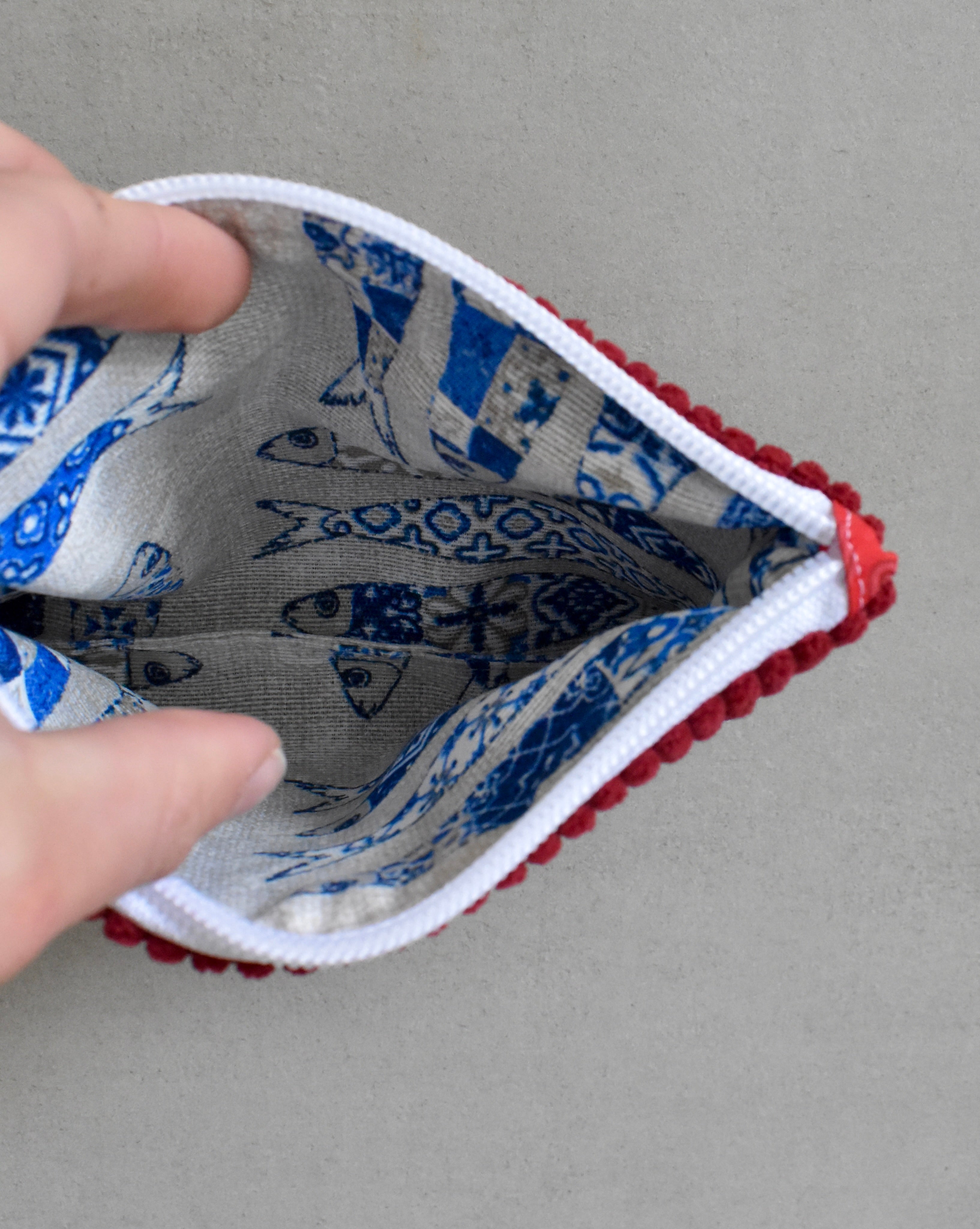 Pochette plate - Rouge bordeau