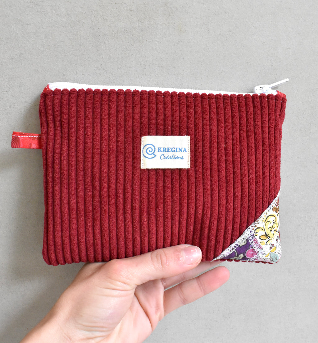 Pochette plate - Rouge bordeau