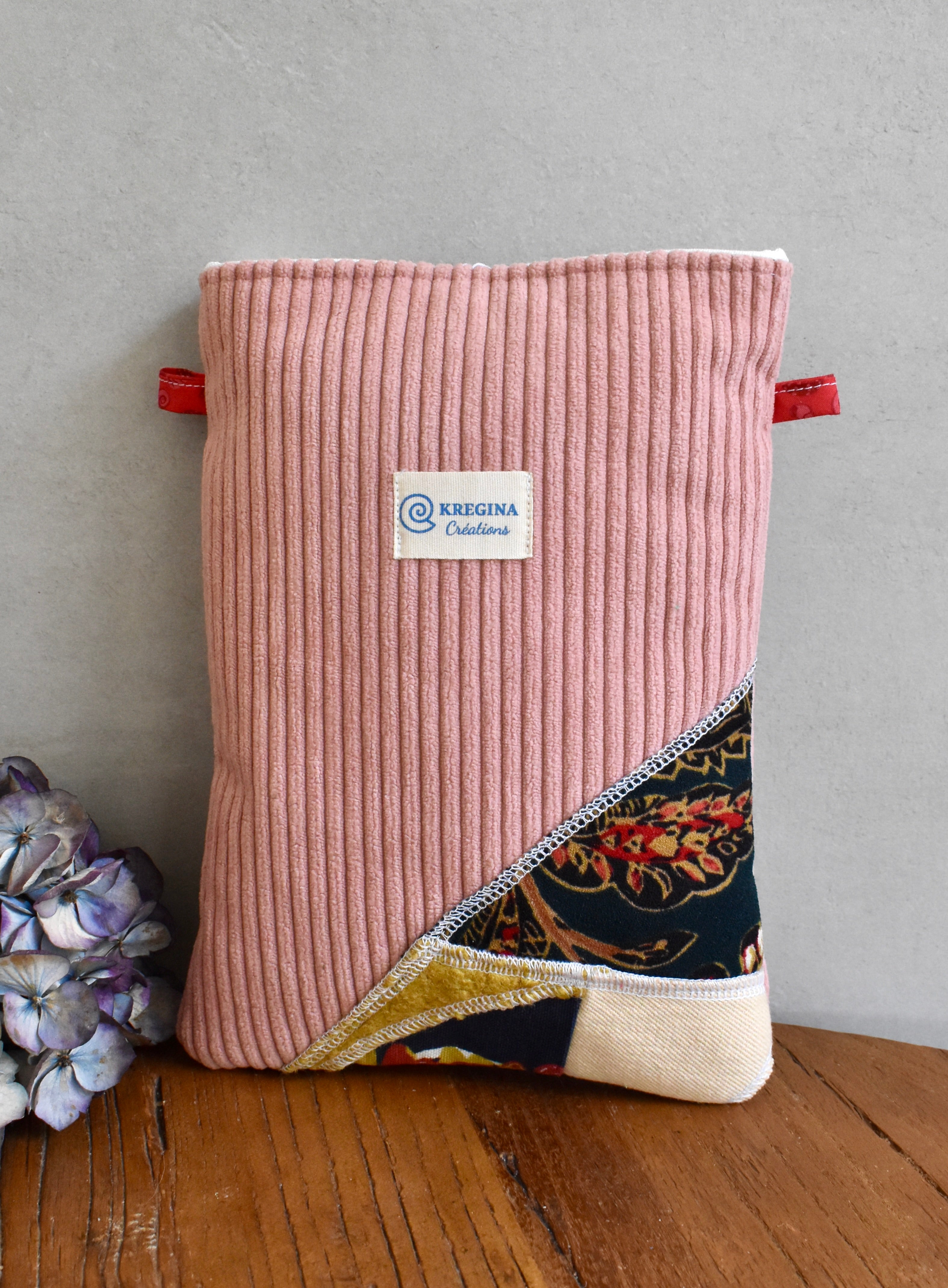 Pochette à livre format poche - Rose poudré