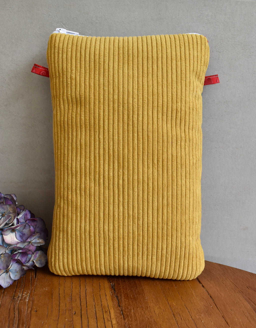 Pochette à livre grand format - Bicolore Bleu canard/Jaune